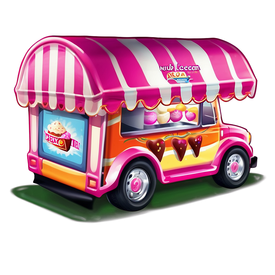 Mobile Ice Cream Shop Truck Png Xqj