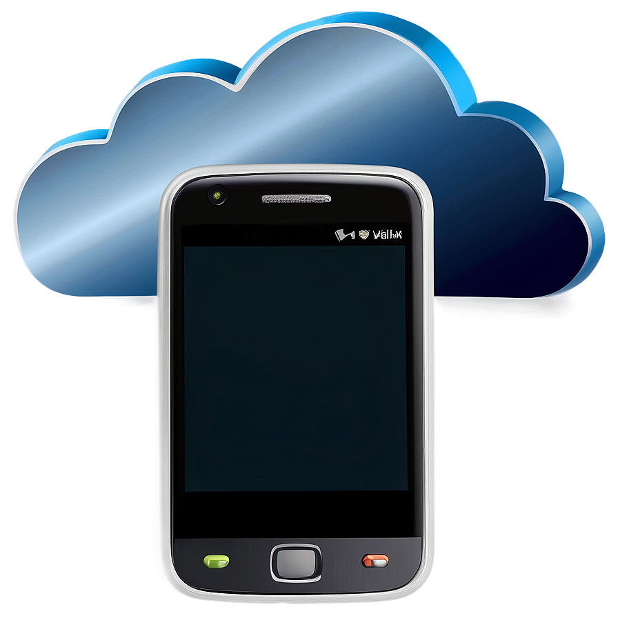 Mobile Phone With Cloud Computing Png 99