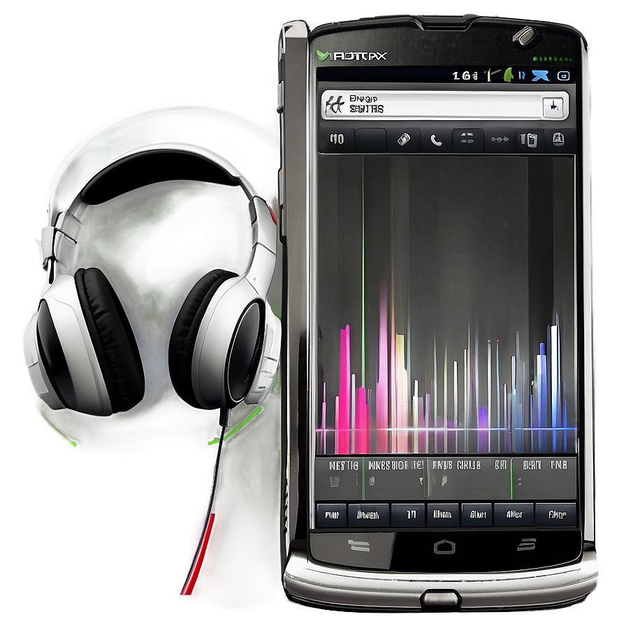 Mobile Phone With Music Player Png 6