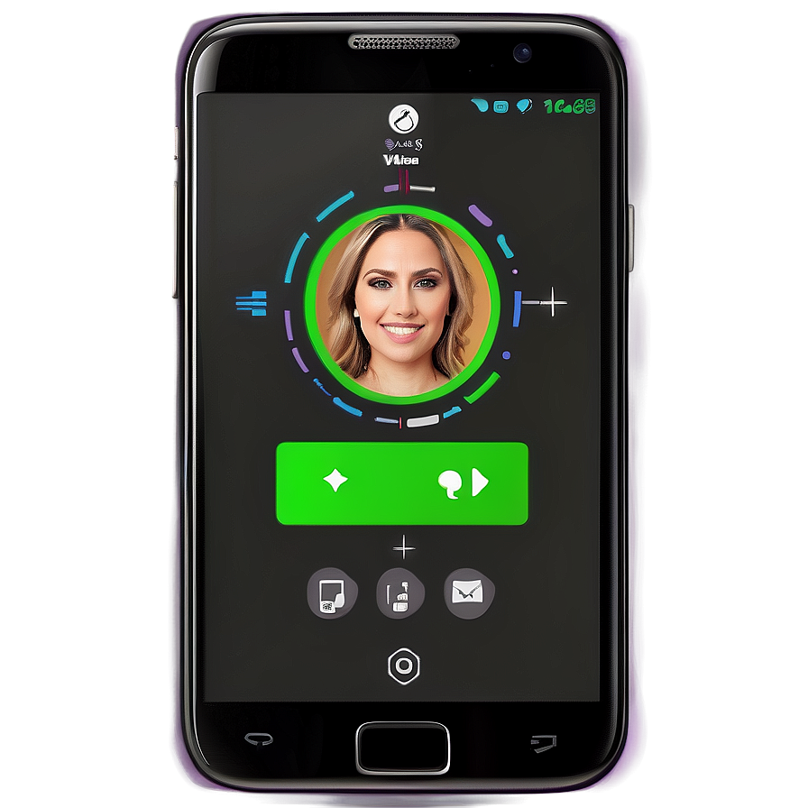 Mobile Phone With Video Call Screen Png 50