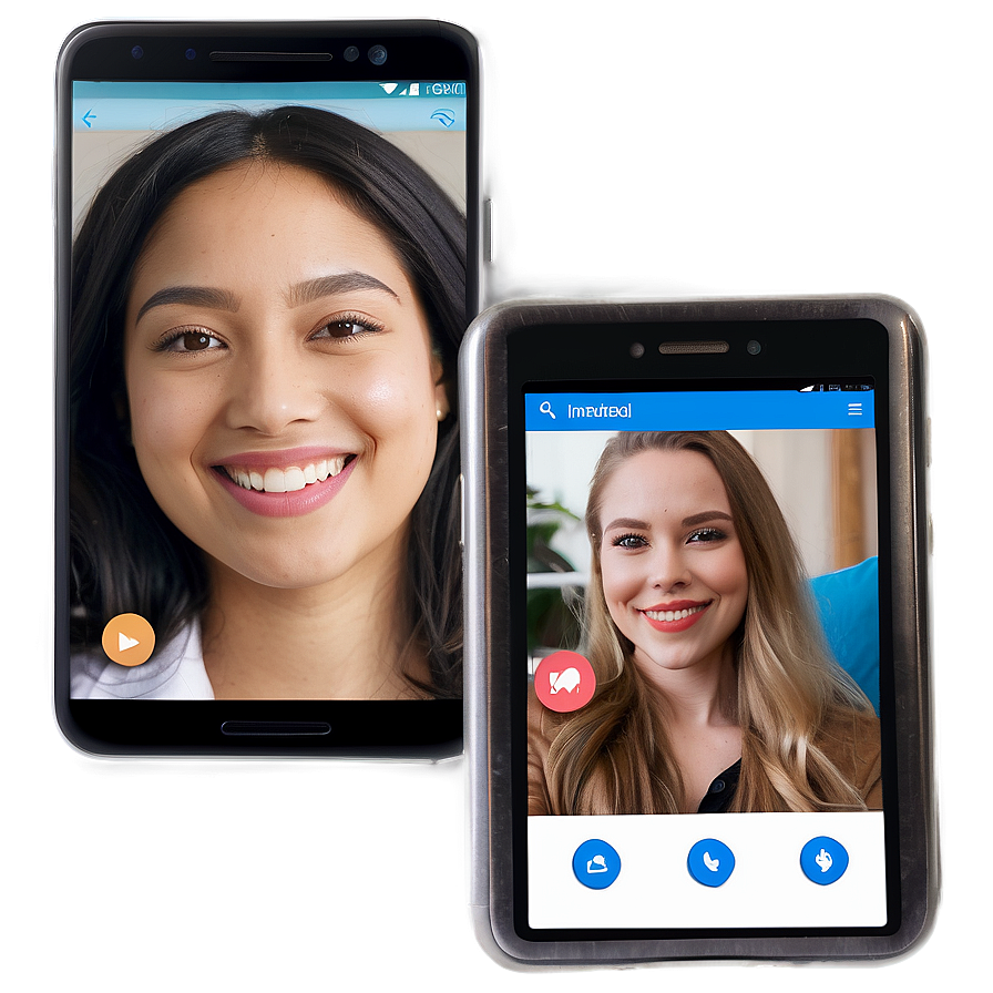 Mobile Phone With Video Call Screen Png Ynu13