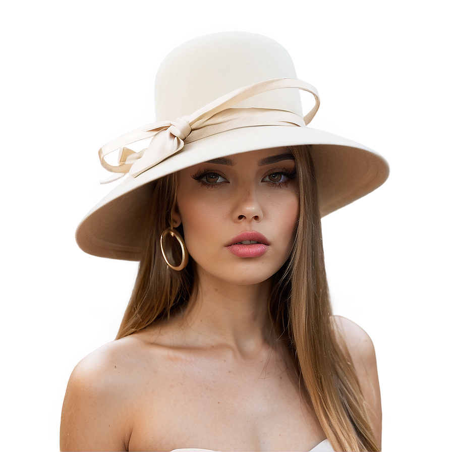 Model In Couture Hat Png 31