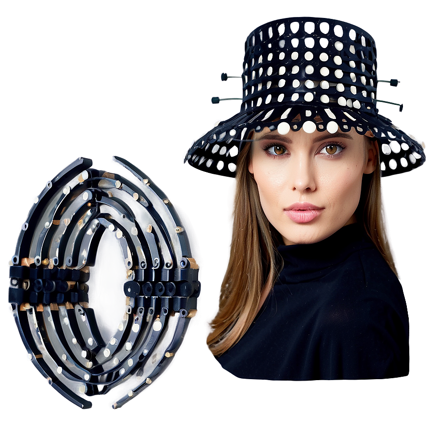 Model In Couture Hat Png Yny