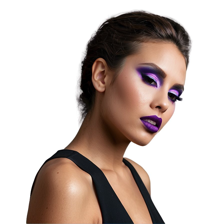 Model With Dramatic Makeup Png 8