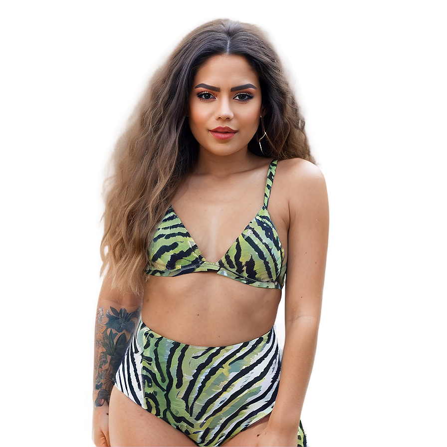 Model With Exotic Animals Png Cmy