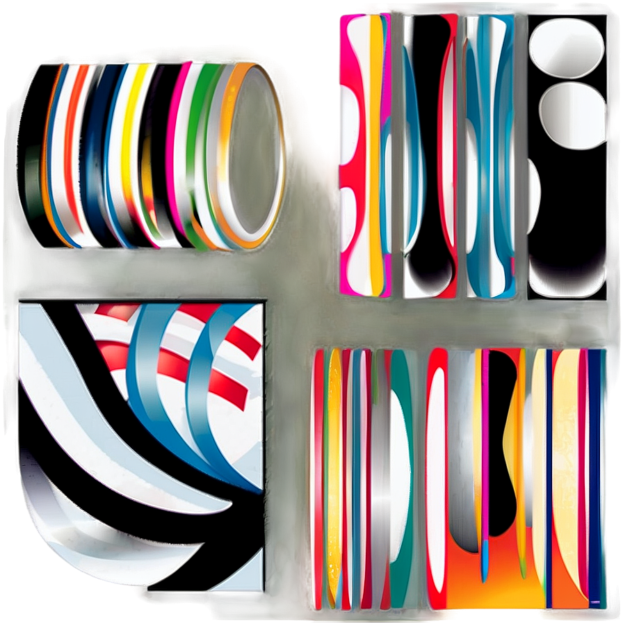 Modern Abstract Shapes Illustration Png Veg