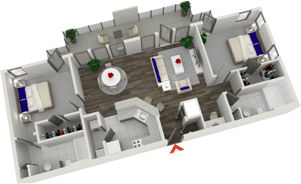 Modern Apartment3 D Floor Plan