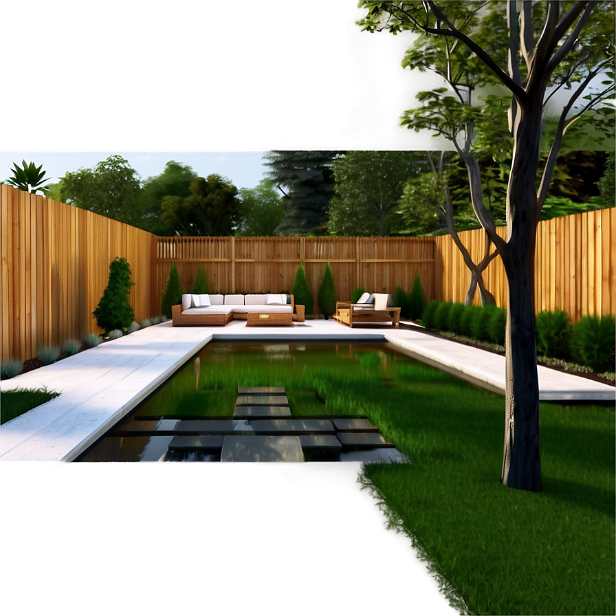 Modern Backyard Design Png 34