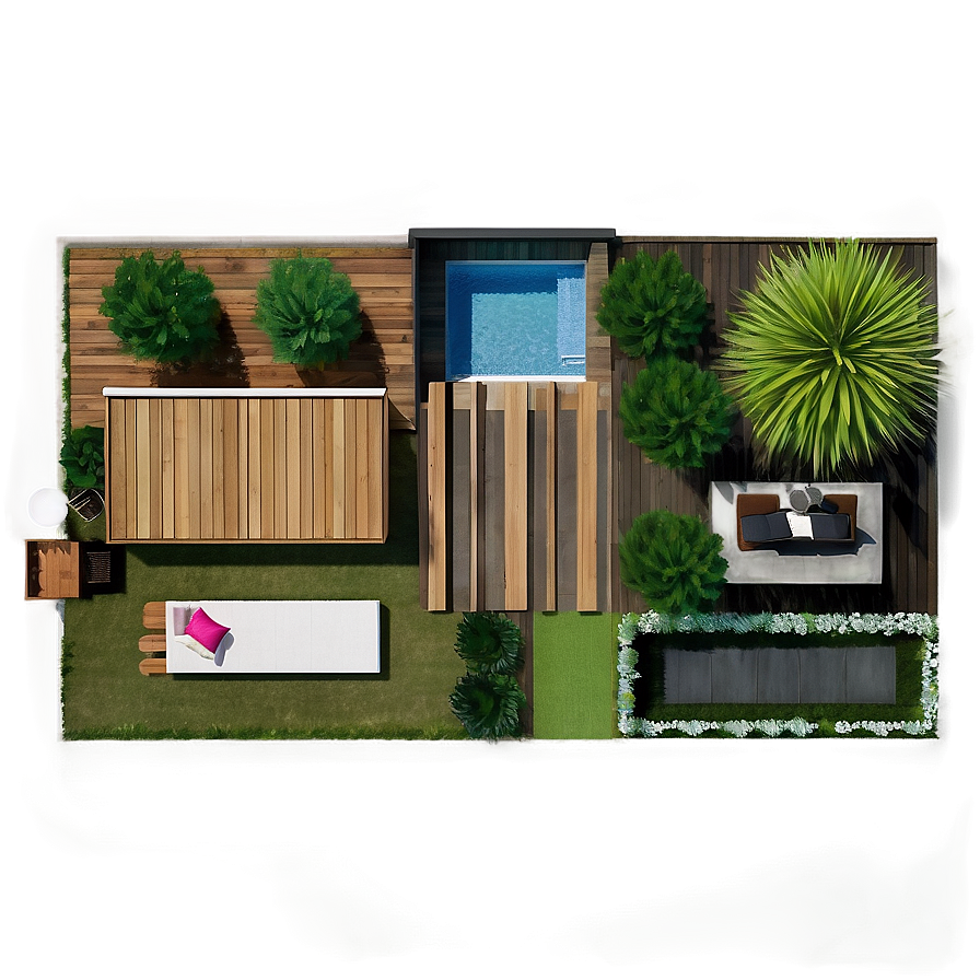 Modern Backyard Design Png Aqs