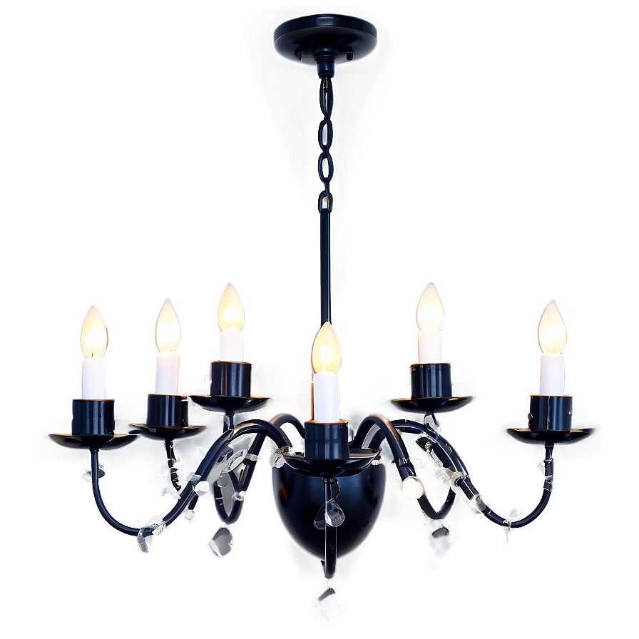 Modern Black Chandelier Png 06282024