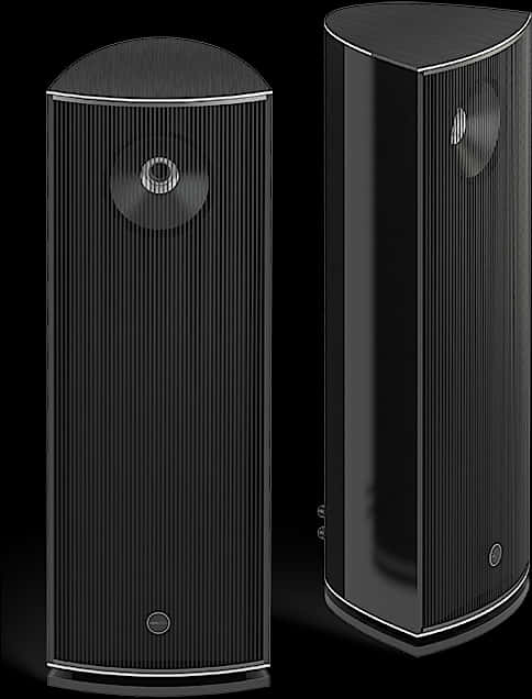 Modern Black Floorstanding Speakers