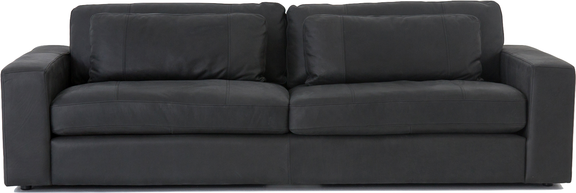 Modern Black Leather Sofa