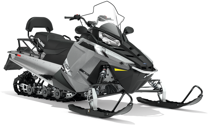 Modern Black Snowmobile