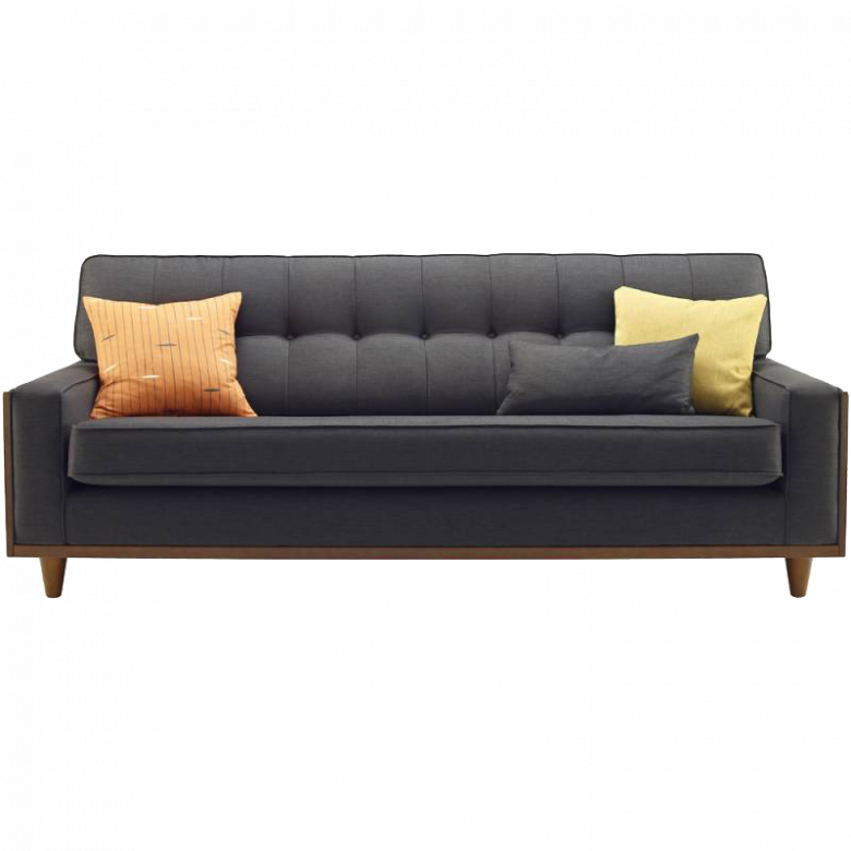 Modern Black Sofa With Cushions