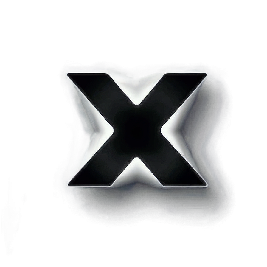 Modern Black X Logo Png Naa