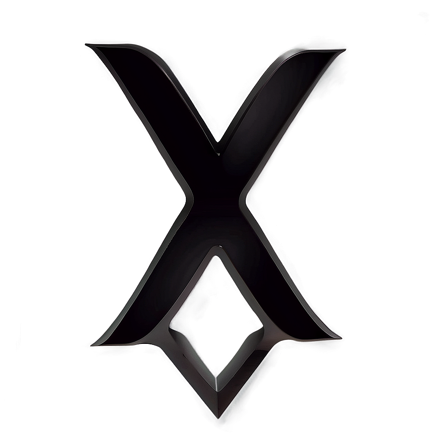 Modern Black X Logo Png Oqj