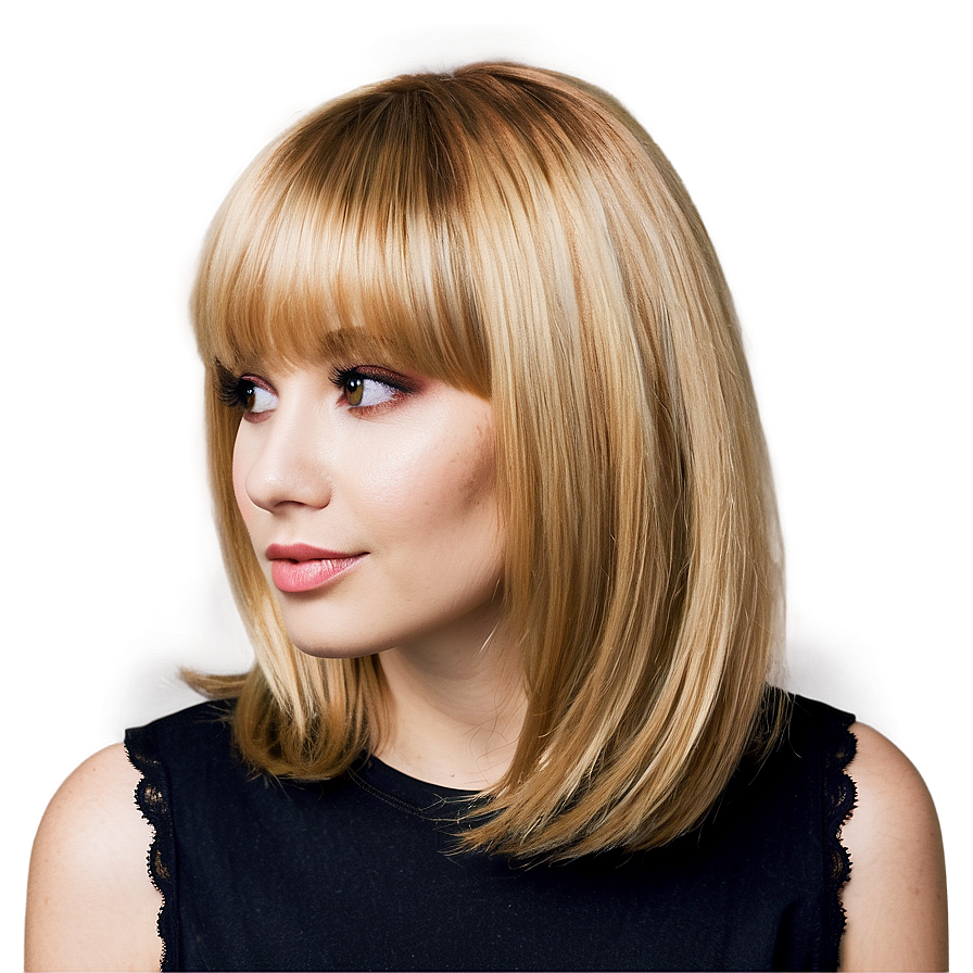 Modern Blonde Bangs Png Ngp91