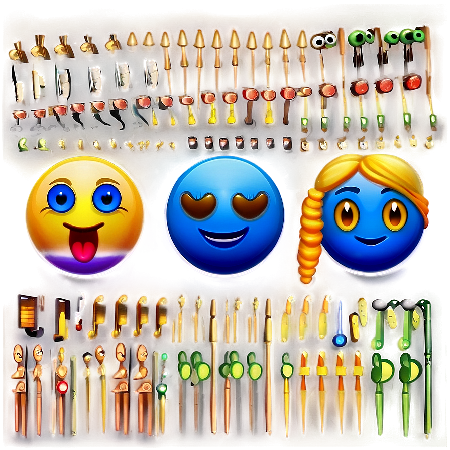 Modern Blue Emojis Png Collection Swg12