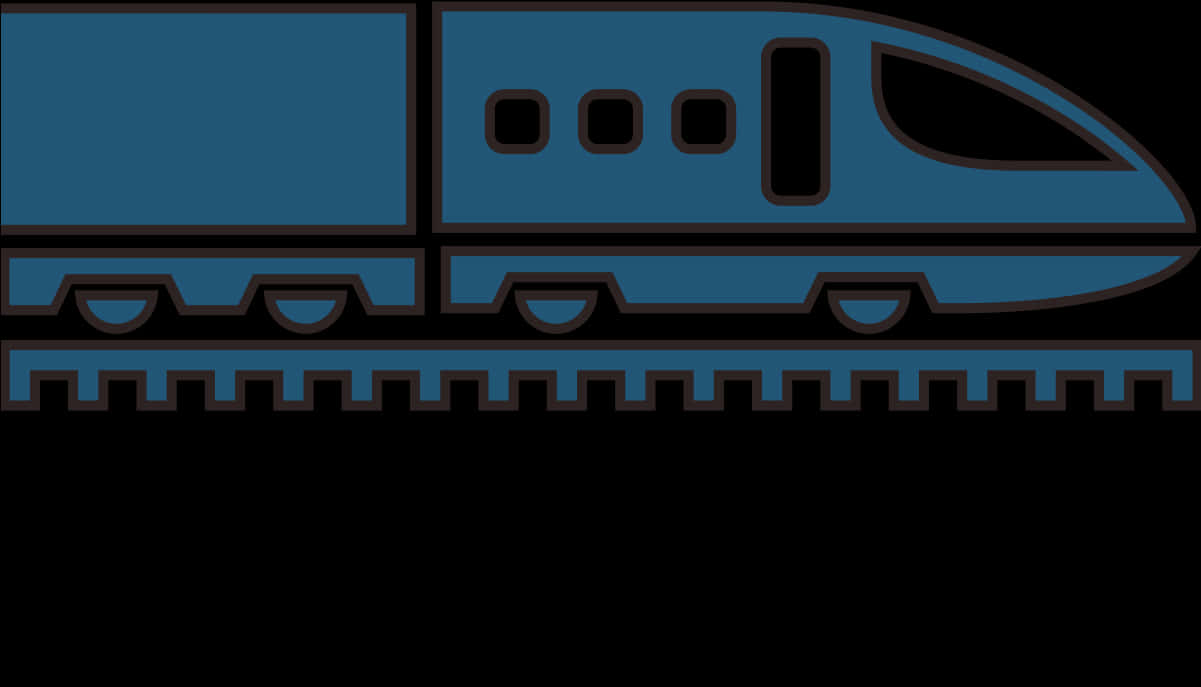 Modern Blue Train Vector