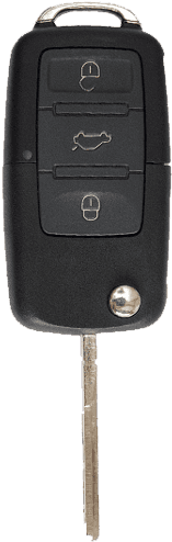 Modern Car Key Fobwith Integrated Metal Key