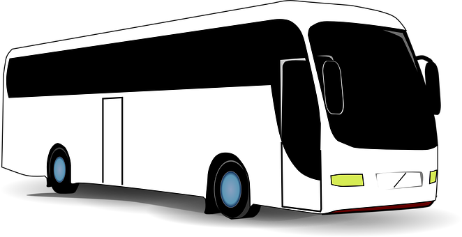 Modern Coach Bus Vector Illustration