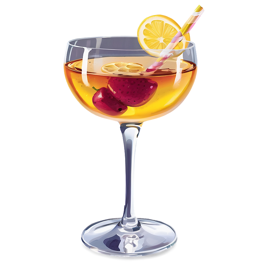 Modern Cocktail Glass Png 6