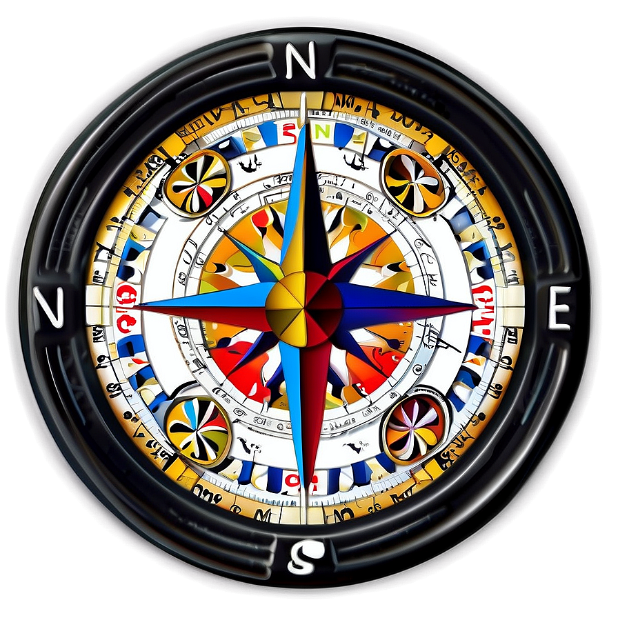 Modern Compass Design Png 89