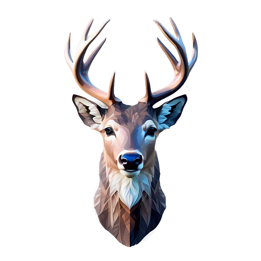 Modern Deer Head Graphic Png 06212024