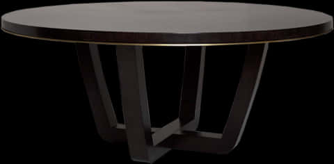 Modern Design Round Table Dark Background