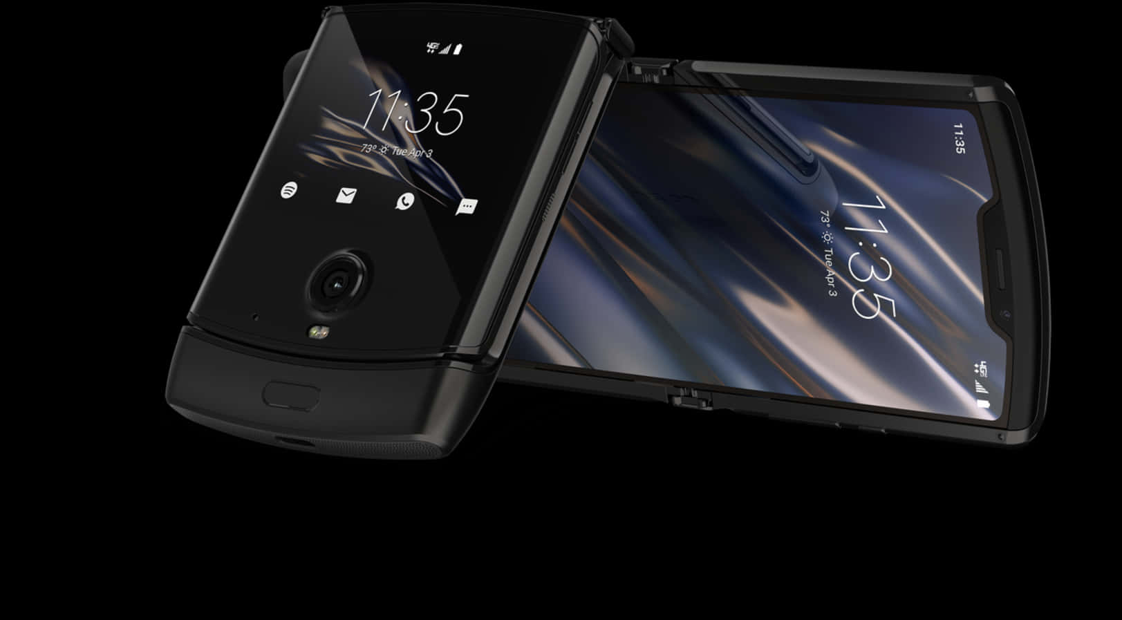 Modern Flip Smartphone Display