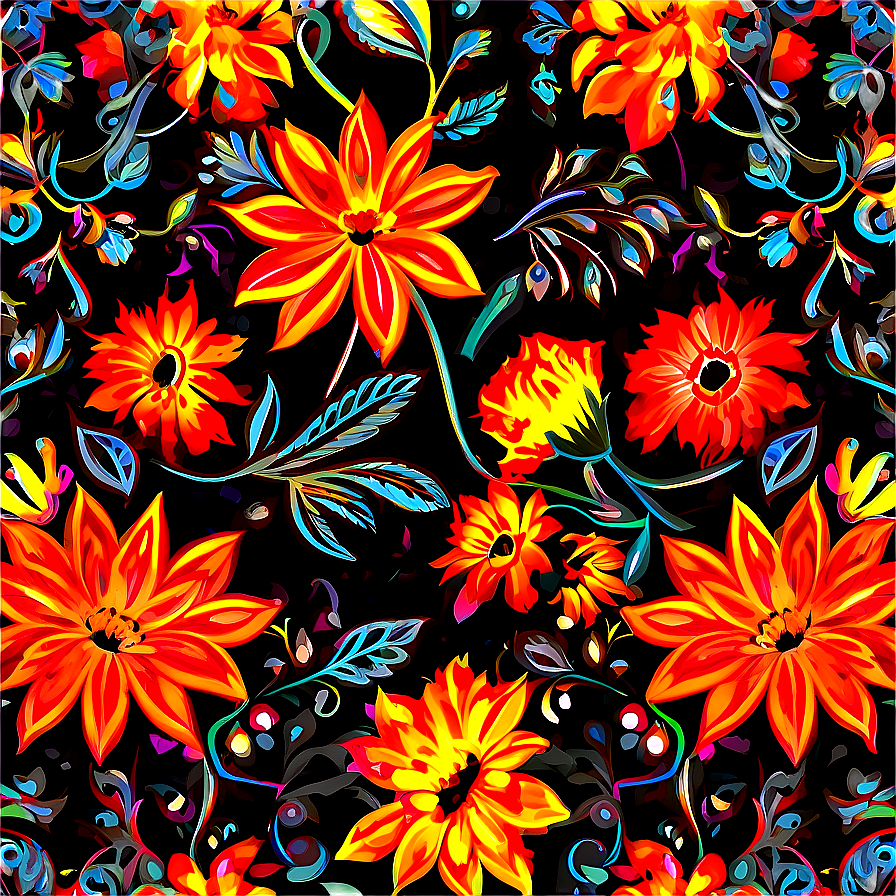 Modern Floral Pattern Png 39