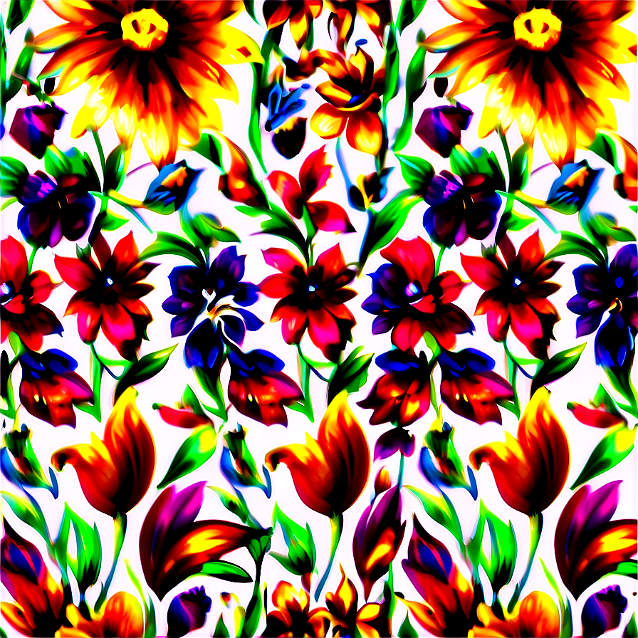 Modern Floral Pattern Png Bxl