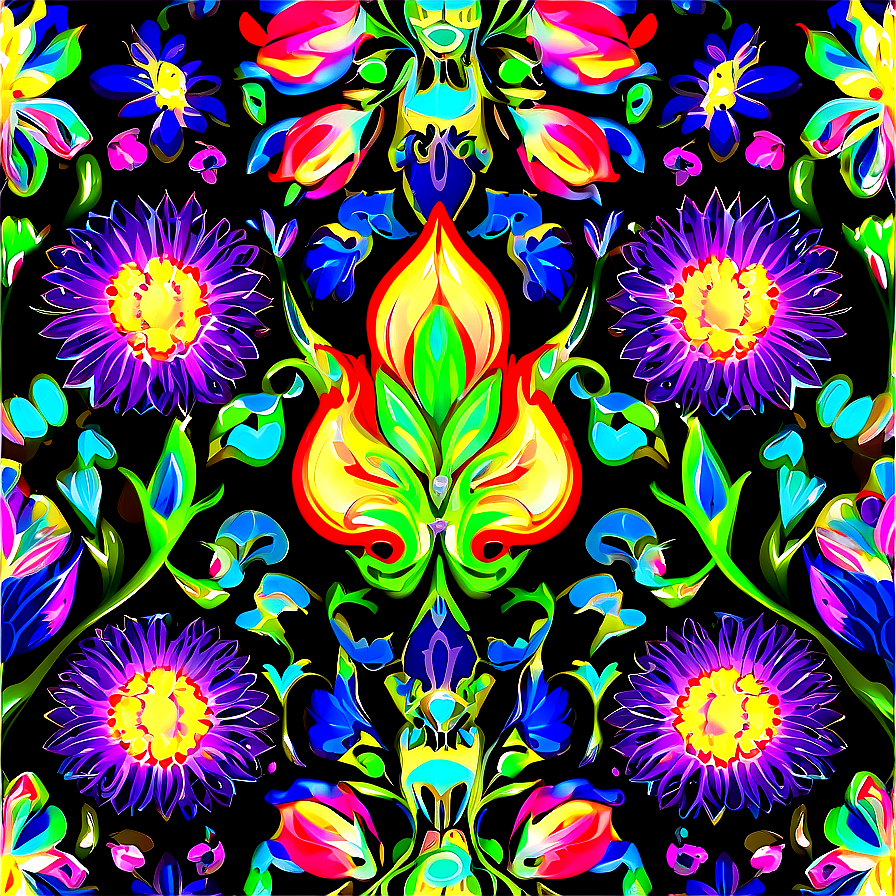 Modern Floral Pattern Png Lyn75