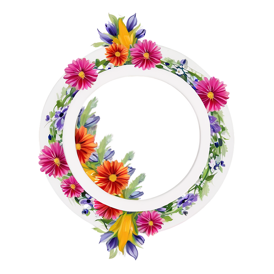 Modern Flower Frame Png Woo58