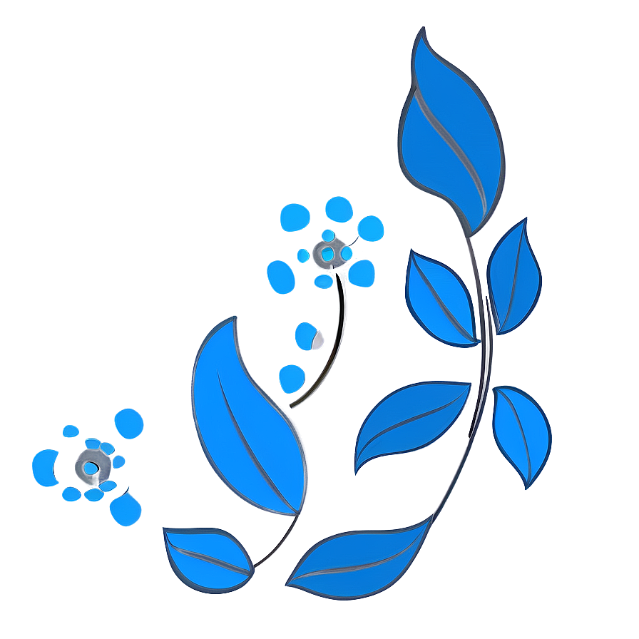 Modern Flower Outline Design Png Xkc14