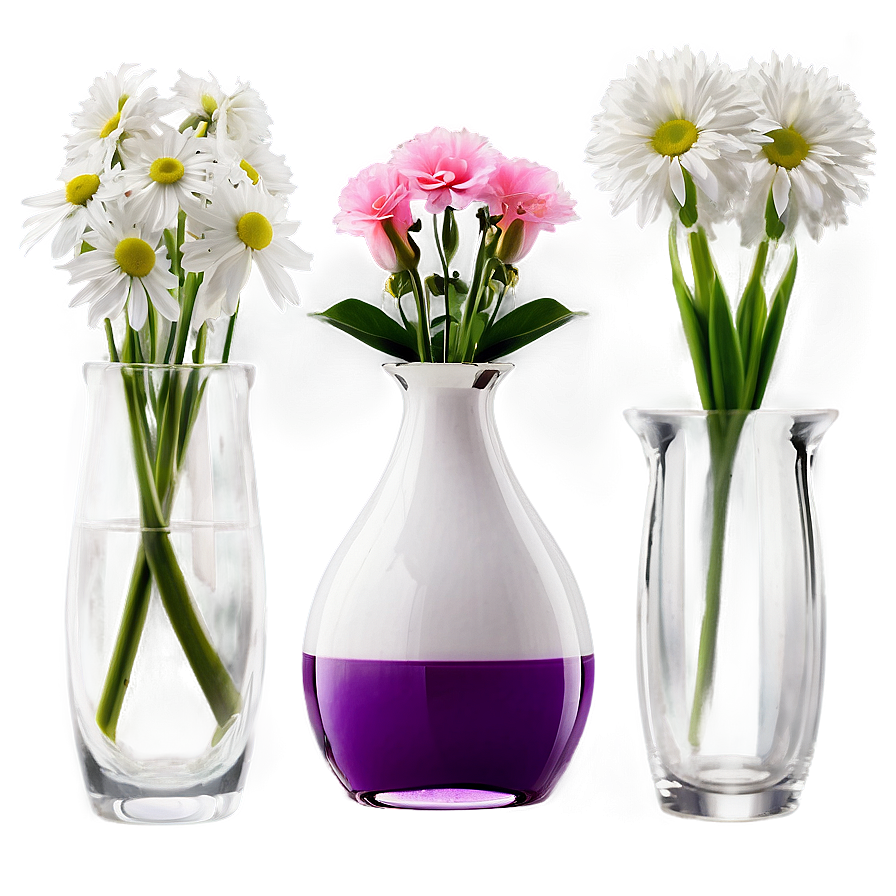 Modern Glass Flower Vase Png Jec