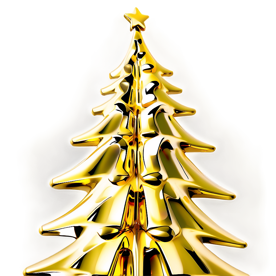 Modern Gold Christmas Tree Inspiration Png Psu24