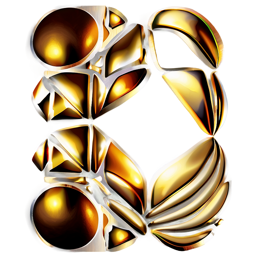 Modern Gold Geometric Shapes Png Vpe