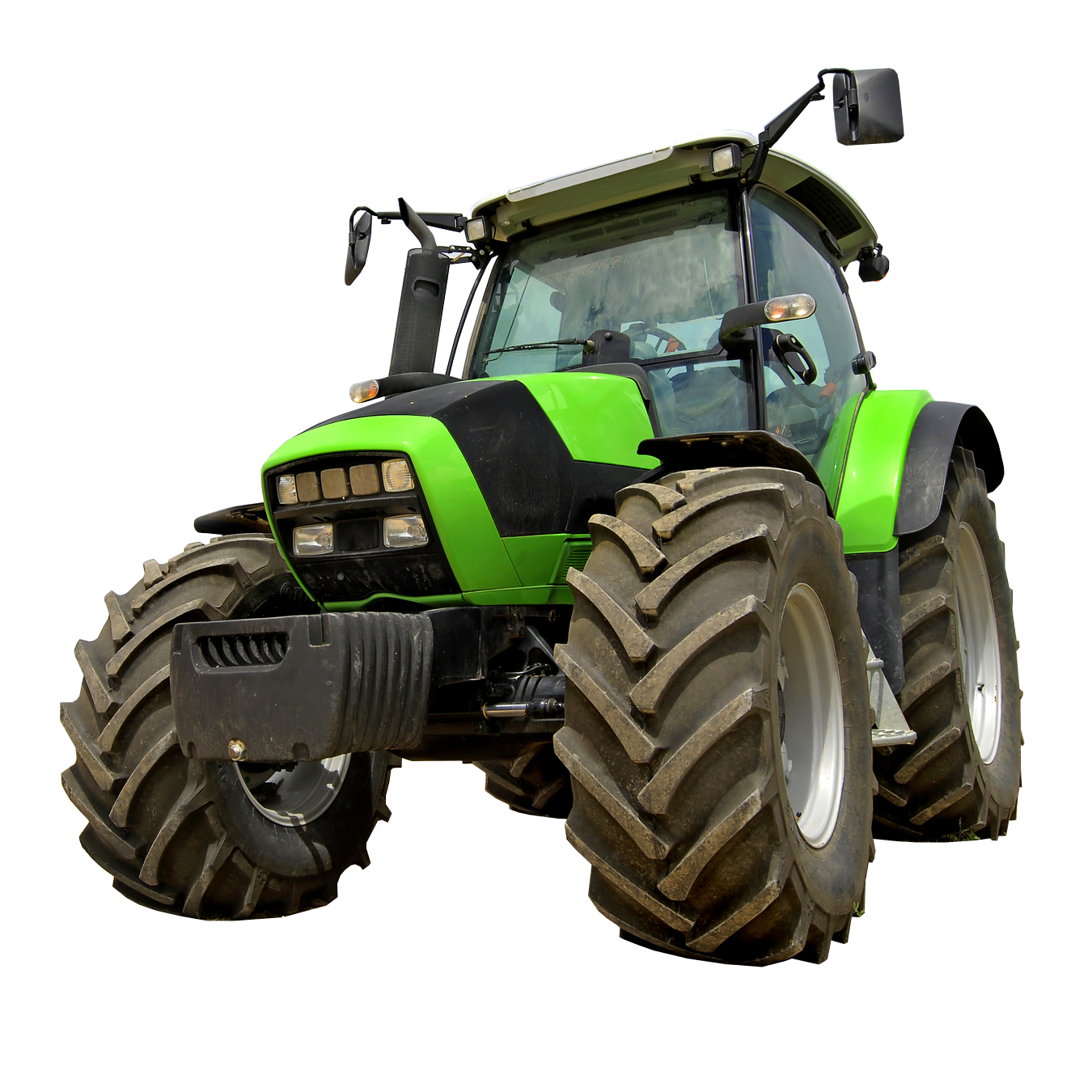 Modern Green Tractorat Night