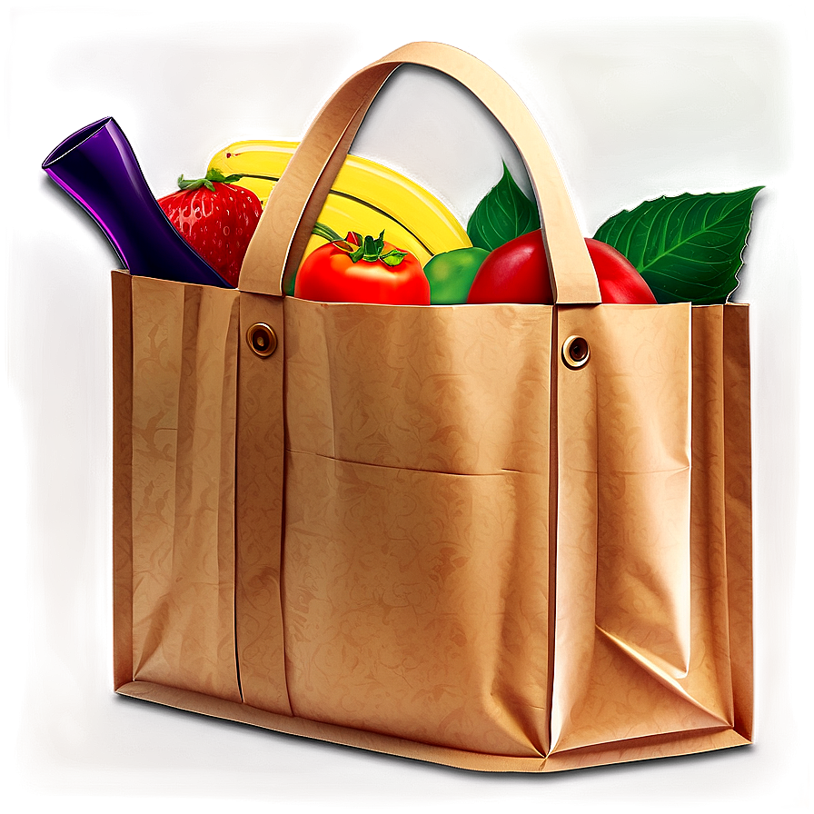 Modern Grocery Bag Png Hvy11