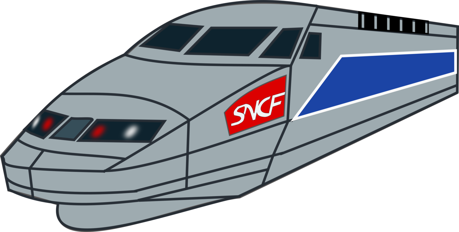 Modern High Speed Train Illustration