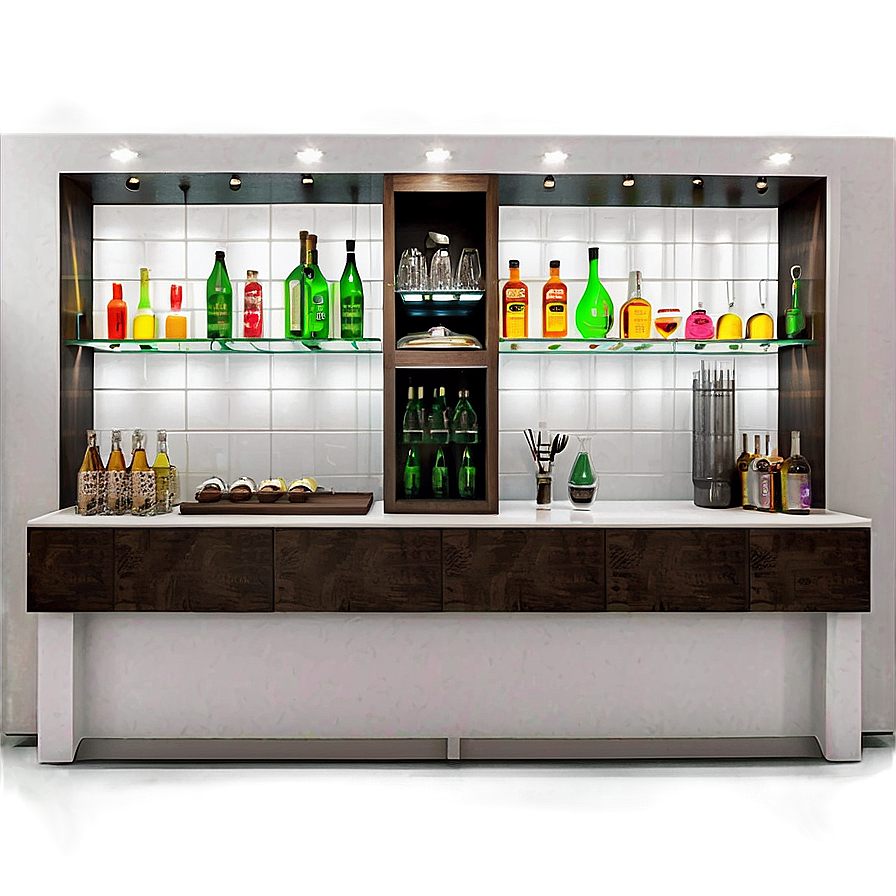 Modern Home Bar Setup Png Thf