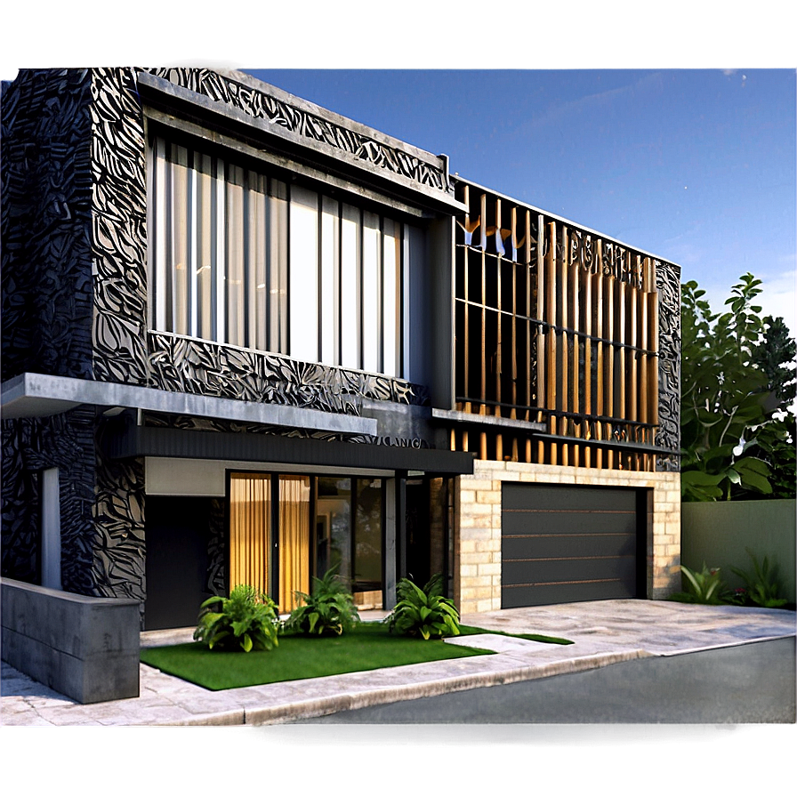 Modern House Facade Materials Png 67