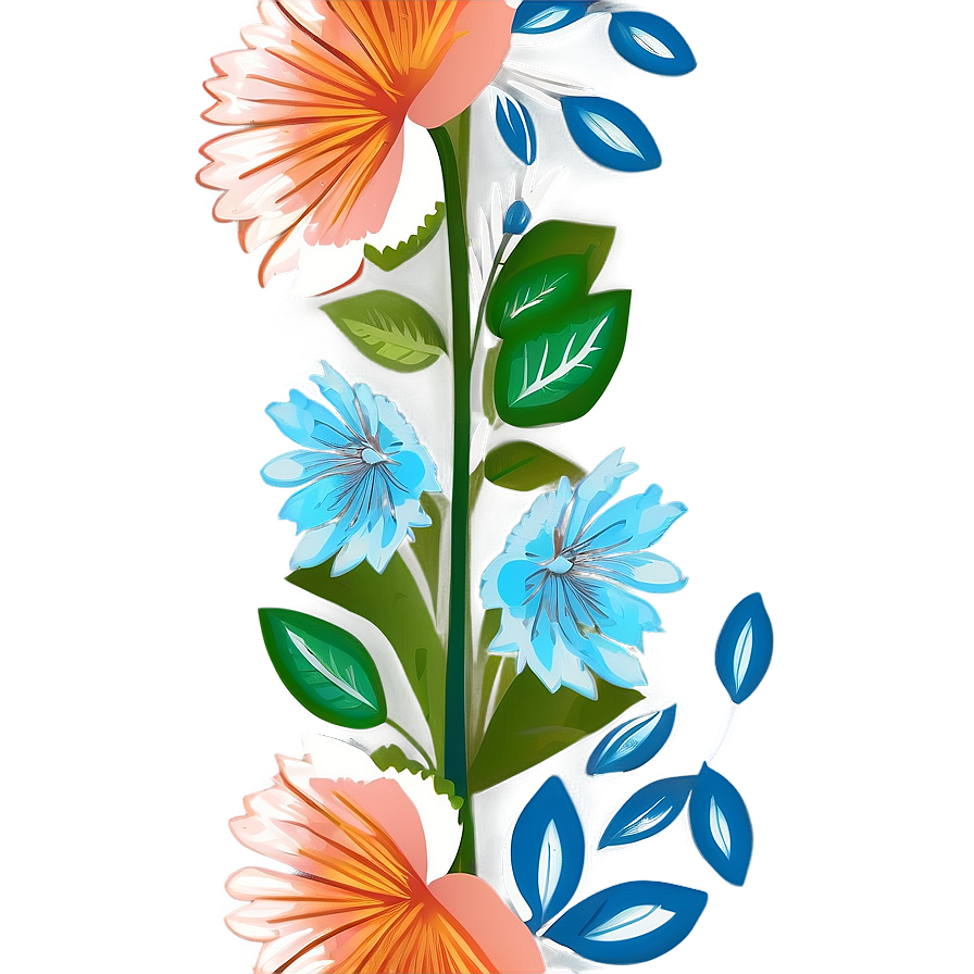 Modern Indie Flower Print Png Hdd93