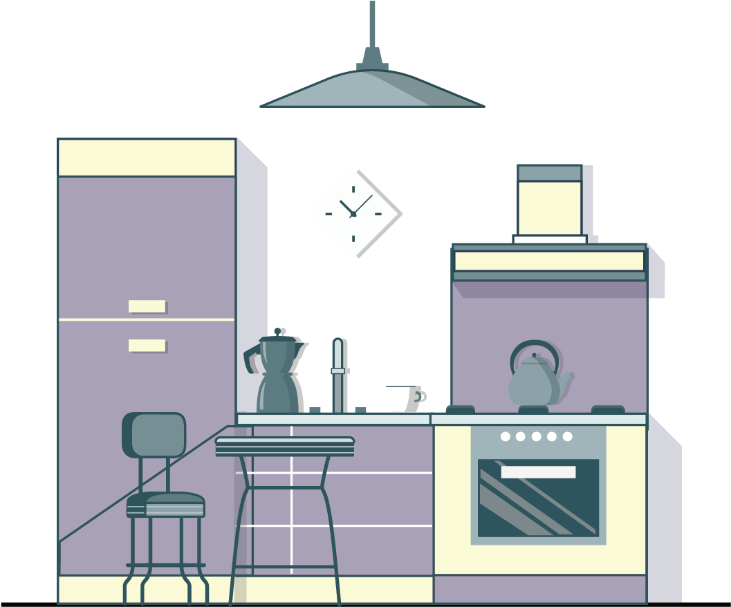 Modern Kitchen Illustration