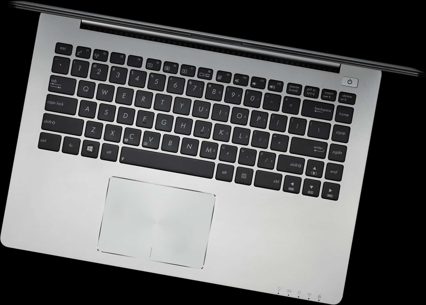 Modern Laptop Keyboardand Touchpad