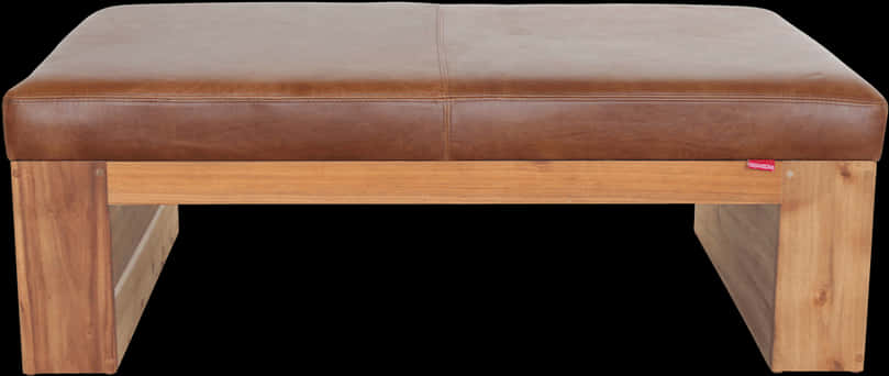 Modern Leather Wooden Ottoman Bench