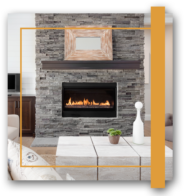 Modern Living Roomwith Fireplace