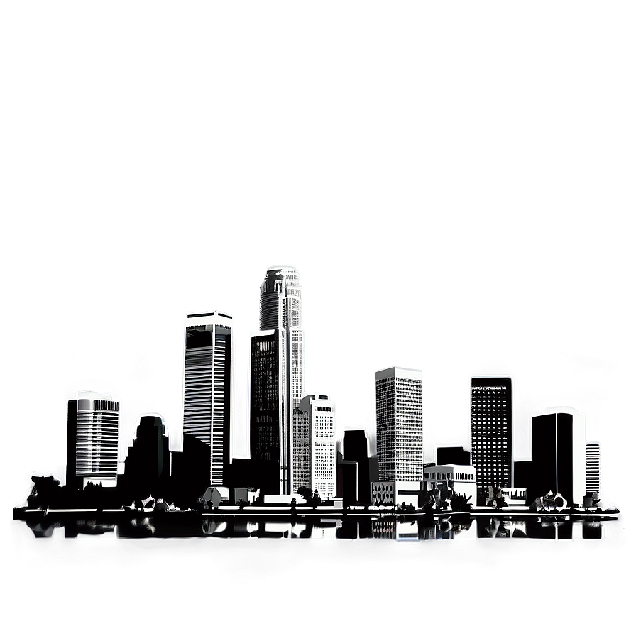 Modern Los Angeles Skyline Png Rnc