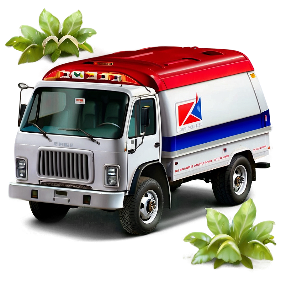 Modern Mail Service Truck Png 43